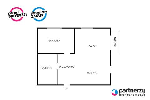 Przytulne mieszkanie 2 pok 47 m2 z balkonem