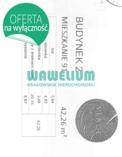 2 pok. VERDE Czarnochowice Bieżanów 42,26 m 