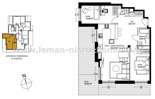 Mieszkanie na sprzedaż, 71,29 m2, Lublin