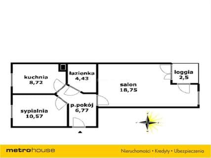 Mieszkanie na sprzedaż, 49,24 m2, Toruń