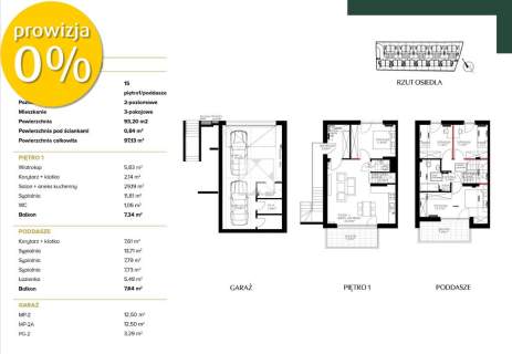 Bronowice 5 pokojowe 2 poziomy 93,20 m2