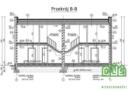 Dom developerski Miedzyń 105/160m2 bliźniak VI.24r