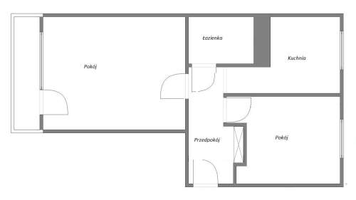 2 pokoje,oddzielna kuchnia,balkon, os.Albertyńskie