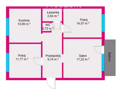 Mieszkanie w Dębicy 71,5m2, 3 pokoje