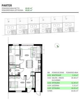 Wieliczka/Zabawa nowe mieszkanie 3 pokojowe 64 m2