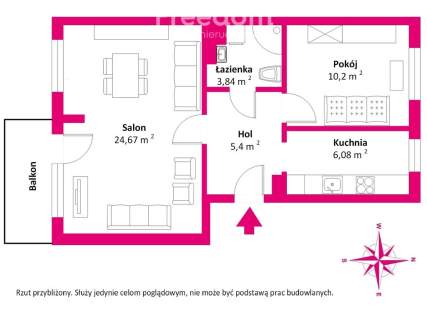 Mieszkanie 50,6 m2 na 2 piętrze os. Terebelska