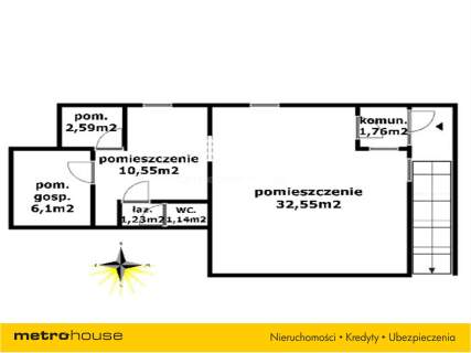Nieruchomość komercyjna na sprzedaż, 55,92 m2, Ostróda