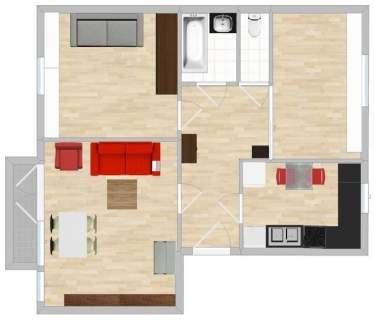 Czackiego 6, w pełni rozkładowe 3 pokoje, 61 m2