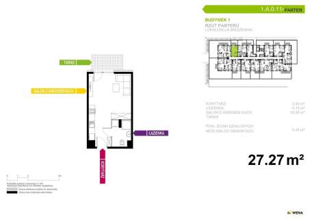 Mieszkanie na sprzedaż, 27,27 m2, Tychy