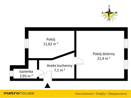 Mieszkanie na sprzedaż, 45,45 m2, Wałbrzych