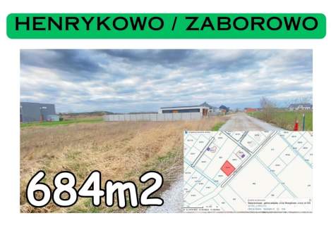 684m2 - działka - Leszno - Zaborowo/HENRYKOWO