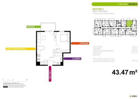 Mieszkanie na sprzedaż, 43,47 m2, Tychy