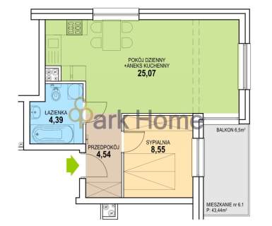 Mieszkanie na sprzedaż, 42,55 m2, Zielona Góra