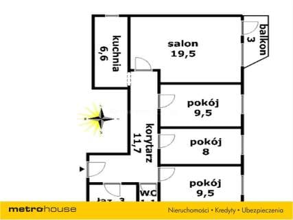 Mieszkanie na sprzedaż, 72,9 m2, Włocławek