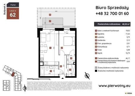 Mieszkanie na sprzedaż, 48,2 m2, Dąbrowa Górnicza