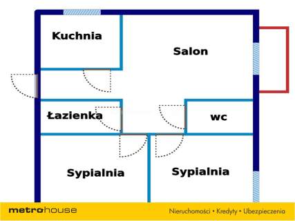 Mieszkanie na sprzedaż, 55,24 m2, Łódź