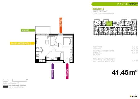 Mieszkanie na sprzedaż, 41,45 m2, Tychy