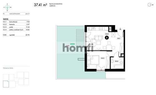 Mieszkanie na sprzedaż, 37,41 m2, Wieliczka