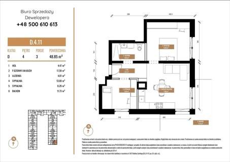 Mieszkanie na sprzedaż, 48,85 m2, Katowice