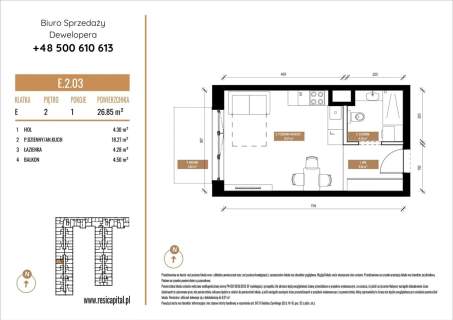 Mieszkanie na sprzedaż, 26,85 m2, Katowice