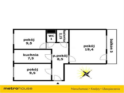 Mieszkanie na sprzedaż, 60,1 m2, Kołobrzeg