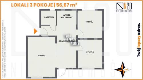 Lokal biurowy 3 pok/Nuszkiewicza