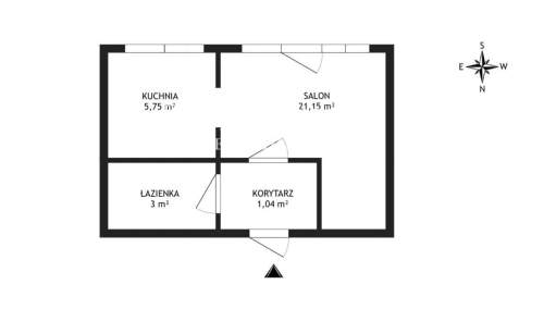 Mieszkanie na sprzedaż, 30,94 m2, Gdańsk