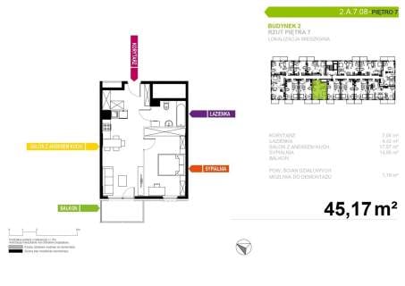Mieszkanie na sprzedaż, 45,17 m2, Tychy