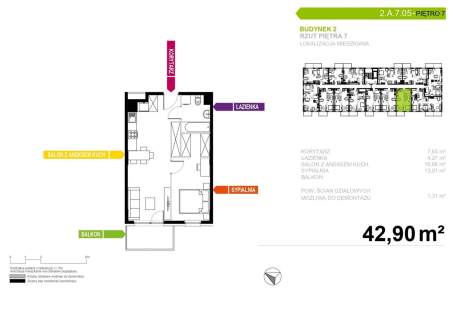 Mieszkanie na sprzedaż, 42,9 m2, Tychy