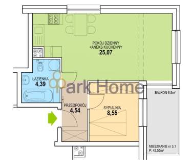 Mieszkanie na sprzedaż, 42,55 m2, Zielona Góra