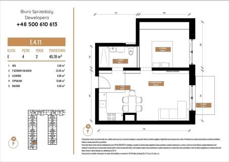 Mieszkanie na sprzedaż, 45,78 m2, Katowice