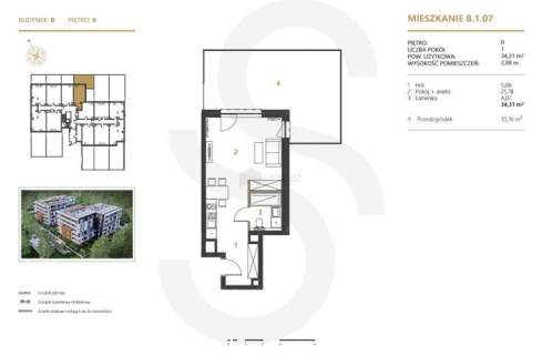 Jednopokojowy apartament 5 minut od plaży