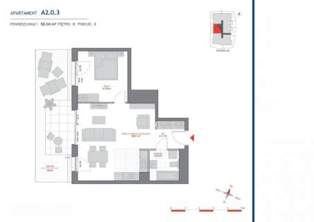 Mieszkanie na sprzedaż, 50,04 m2, Gdańsk