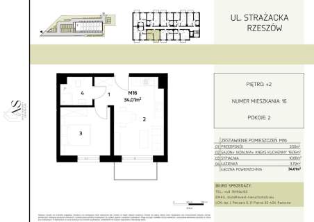 Mieszkanie na sprzedaż, 44,96 m2, Rzeszów