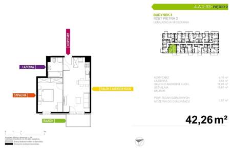 Mieszkanie na sprzedaż, 42,26 m2, Tychy