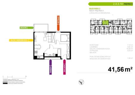 Mieszkanie na sprzedaż, 41,56 m2, Tychy
