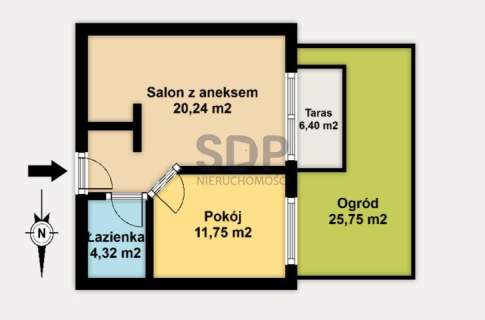 Nowe 2-pokoje mieszkanie z ogródkiem 25m2
