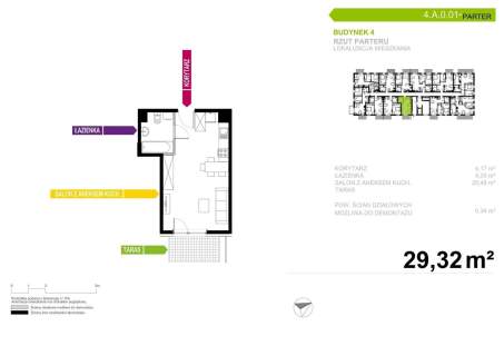 Mieszkanie na sprzedaż, 29,32 m2, Tychy
