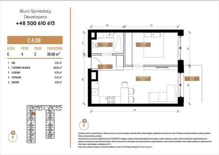 Mieszkanie na sprzedaż, 39,08 m2, Katowice