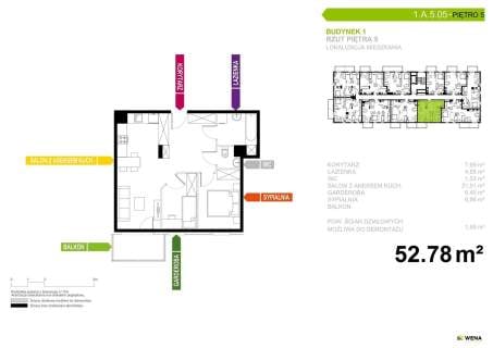 Mieszkanie na sprzedaż, 52,78 m2, Tychy