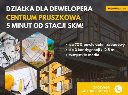 Działka budowlana na sprzedaż, 564 m2, Pruszków