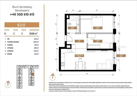 Mieszkanie na sprzedaż, 58,8 m2, Katowice