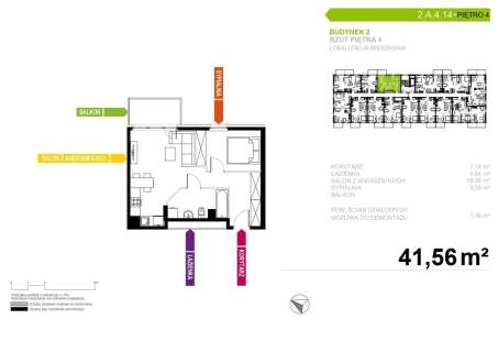 Mieszkanie na sprzedaż, 41,56 m2, Tychy