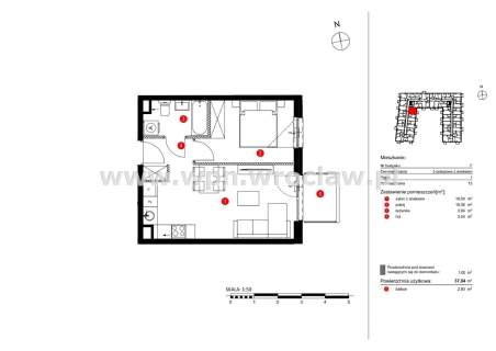Mieszkanie na sprzedaż, 37,04 m2, Wrocław