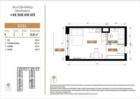 Mieszkanie na sprzedaż, 26,85 m2, Katowice