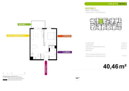 Mieszkanie na sprzedaż, 40,46 m2, Tychy