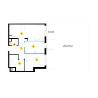 Trzypokojowy apartament, pierwsza linia zabudowy
