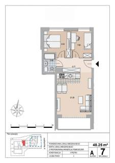 Mieszkanie na sprzedaż, 48,25 m2, Sopot