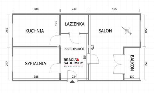 Mieszkanie na sprzedaż, 55 m2, Kraków