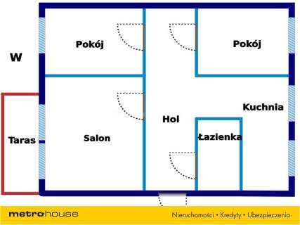Mieszkanie na sprzedaż, 56,9 m2, Łódź